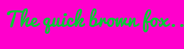Image with Font Color 00CC33 and Background Color FF00CC